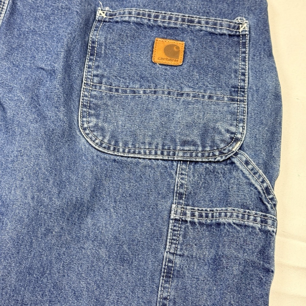 VTG Carhartt B13 DST Dungaree Fit Men 42x30 Jeans Carpenter Work Hammer Pocket - Picture 10 of 16